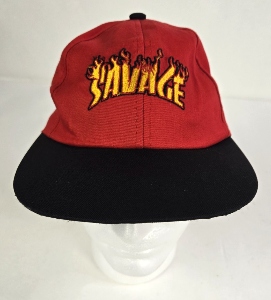 Savage Flame Snap Back Hat Adjustable Cap Prime Threads View 2