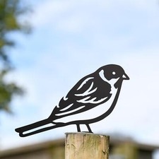 Steel Reed Bunting Fence Topper in Black