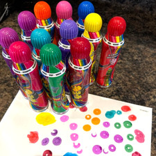 Dab-O-Ink 3oz Bingo Daubers Mixed Colors 12ct Multicolor Chisel Point Type New