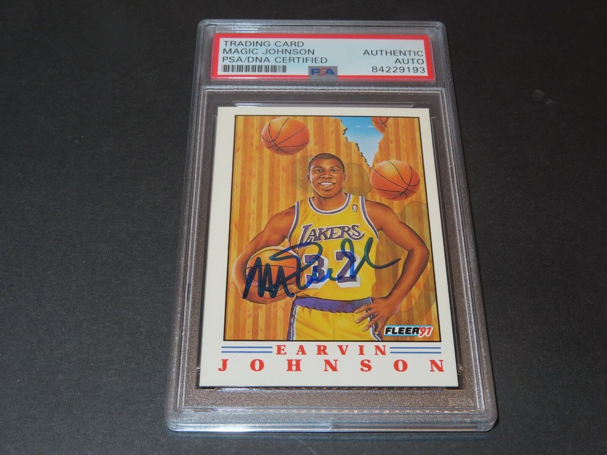 Earvin Magic Johnson Signed 1991 Fleer Pro-Visions Card #6 Lakers