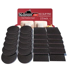 Non Slip Furniture Pads -24 Pcs 2.5 Furniture Grippers Non Skid for Furniture