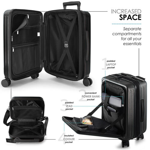 4 PC Suitcase Set with Spinner Wheels, TSA Lock Expandable Hardshell Luggage Set - Picture 4 of 12