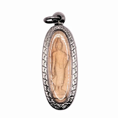 El 2500 Aniversario Buda Pose Amuletos Arcilla Cocida Collar Colgante Sagrado Foto 2 de 4