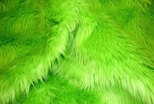 Faux Fur fake Lime shaggy fabric 60" Wide sold by the yard upholstery