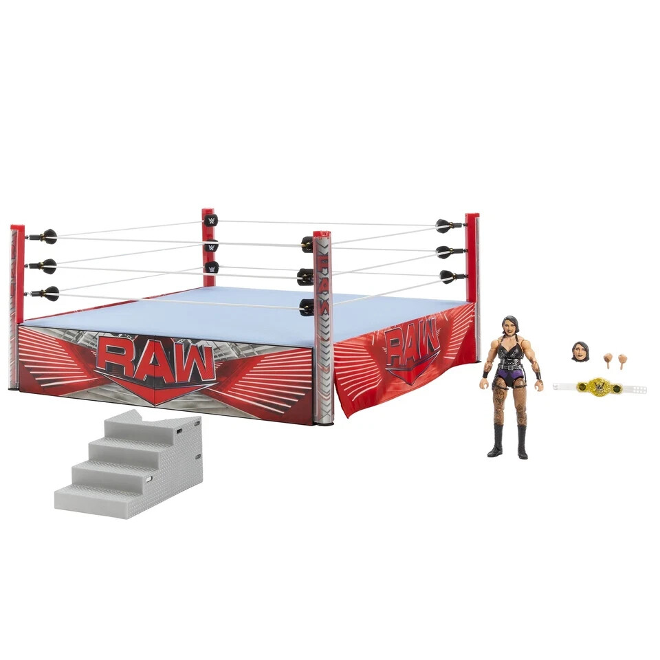 WWE RAW プロレス ミニチュアリング WWE Ultimate Edition Raw Real Scale Wrestling Ring Mattel NO