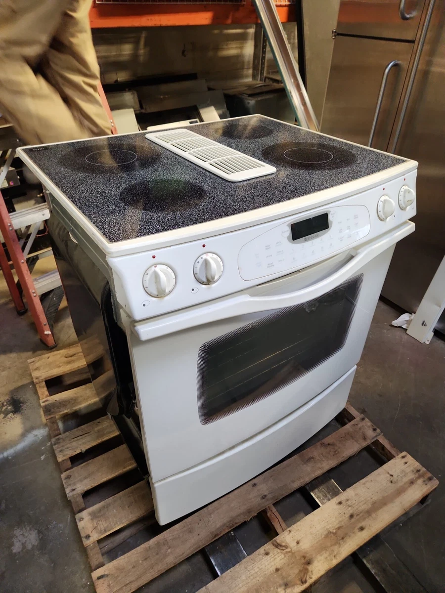 jenn air jes9800aaw white glass top range downdraft eBay