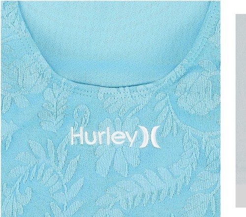 GIRLS HURLEY BIKINI 2-PIECE SWIMSUIT UPF 50+ TURQUOISE SIZE MED - Picture 3 of 10