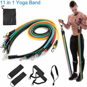 Unisexe 11pcs Ensemble de groupe de résistance Yoga Pilates Exercice de gym fitness entraînement 2020