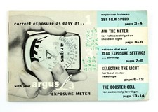 Argus L3 Light Exposure Meter Genuine Original User Instruction Manual