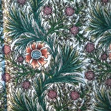 VTG 1995 Long 1/4 Yard Floral  Leaf Patterned 100 Cotton Calico Quilt Fabric