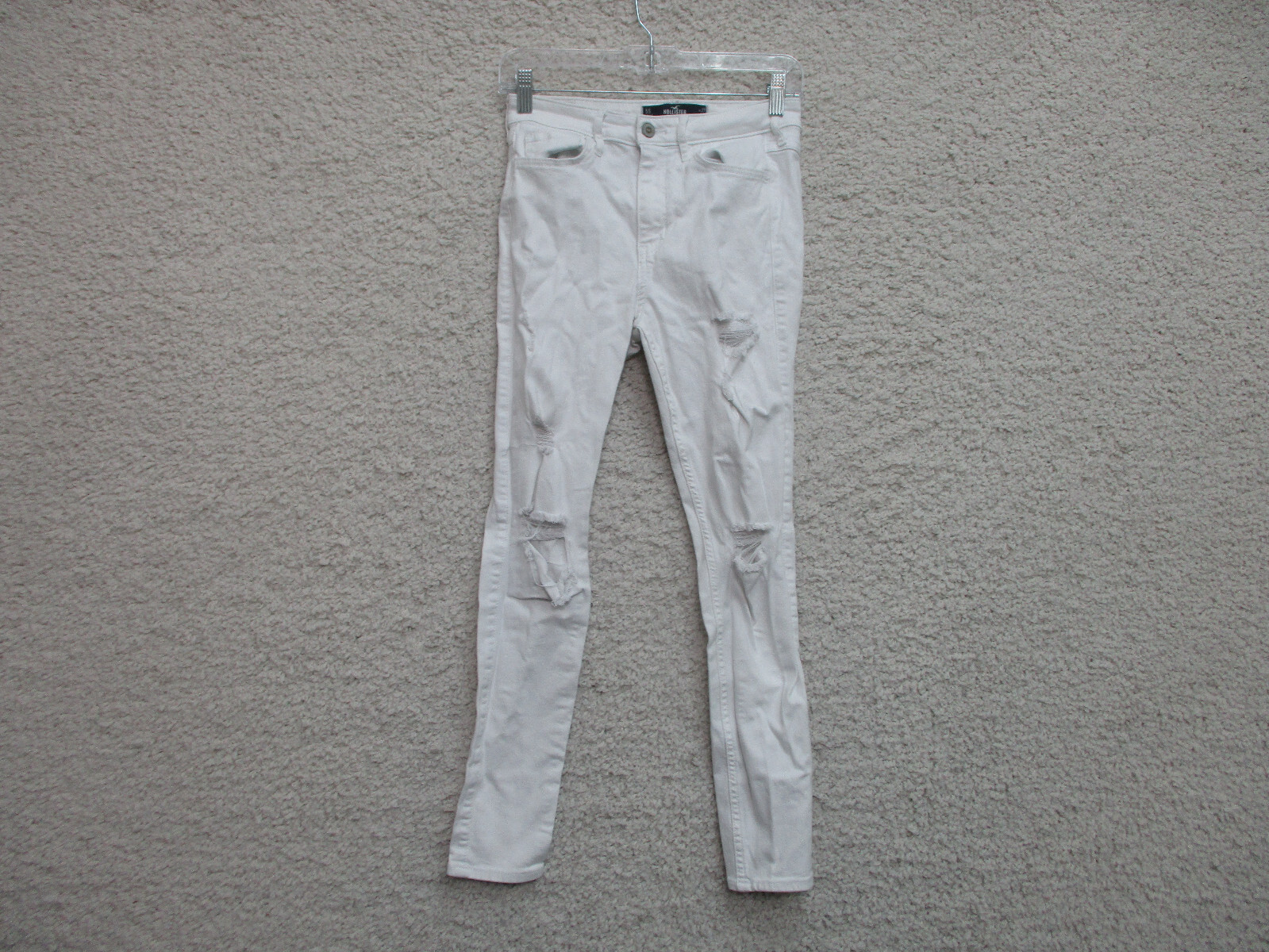 Hollister Jeans 5S Womens Juniors Size White Denim High Rise Super Skinny Light