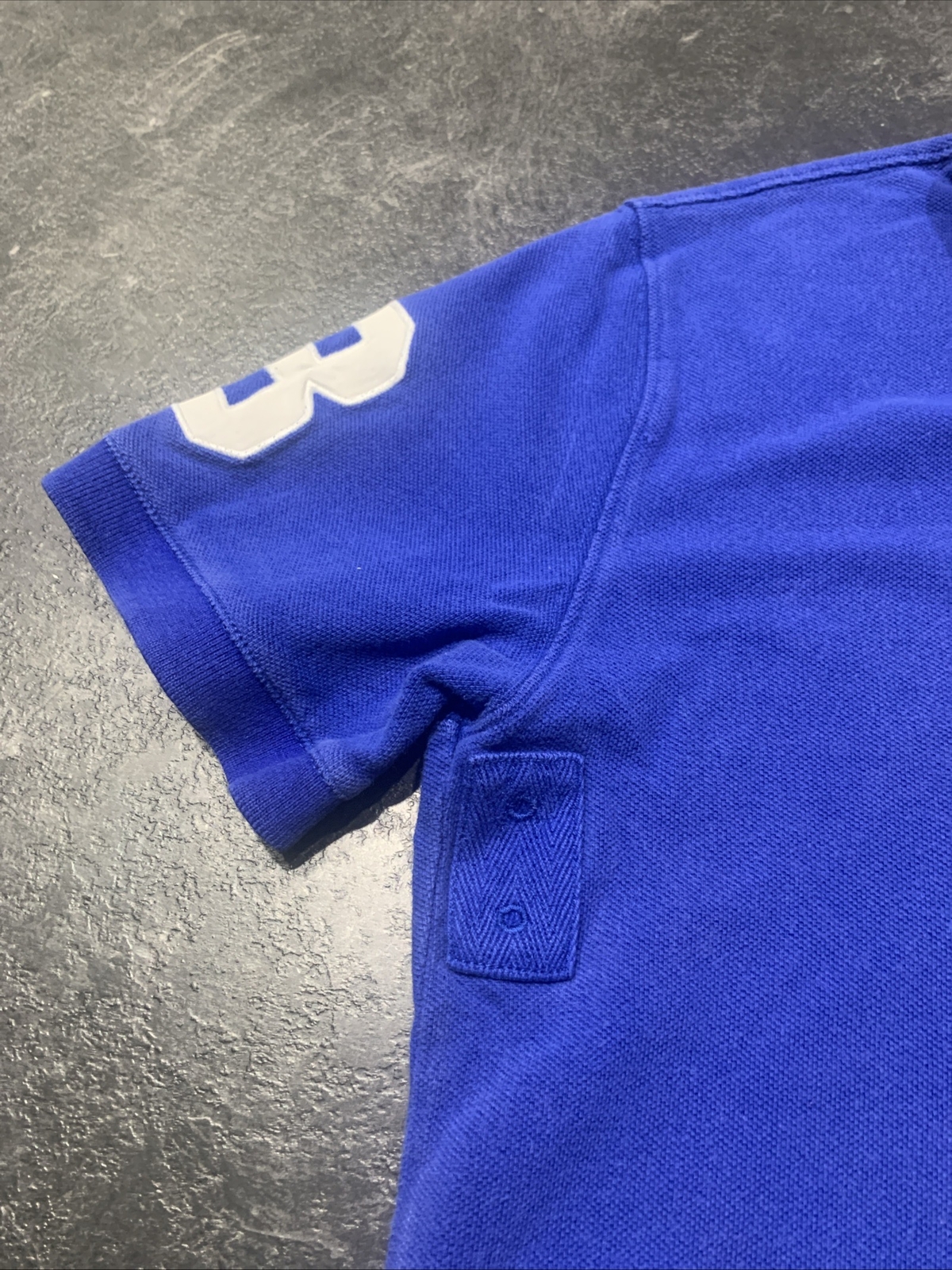 Polo Ralph Lauren Camicia Big Pony Ragazzo Y2K Blu Arancione L 14 16 Polo S S