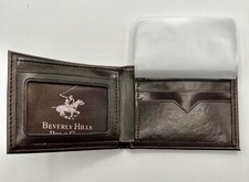 Portafoglio Beverly Hills Polo Club Style Uomo Bi-Fold MARRONE Confezione Regalo