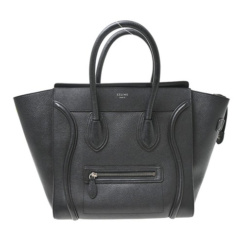 Best07 Celine Black Mini Luggage Tote Bag NQ10876