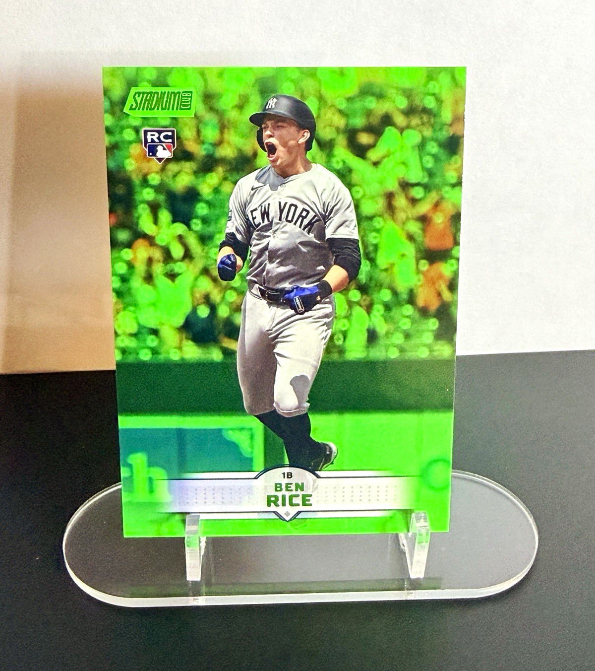 Topps 2025 Stadium Club Ben Rice New York Yankees RC #196 Lime Green Foil