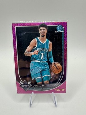 2025-26 Bowman Chrome LaMelo Ball Pink Mojo Refractor /199 #BCV-86 Hornets