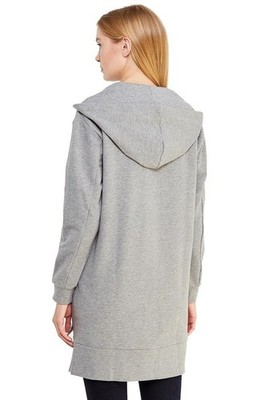 Damen Sweatshirt Train Logo Full Zip Hoodie Ea7