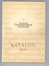 DEUTSCHE GRAMMOPHON Katalog 1951/52  Schellackplatten  78rpm  B575
