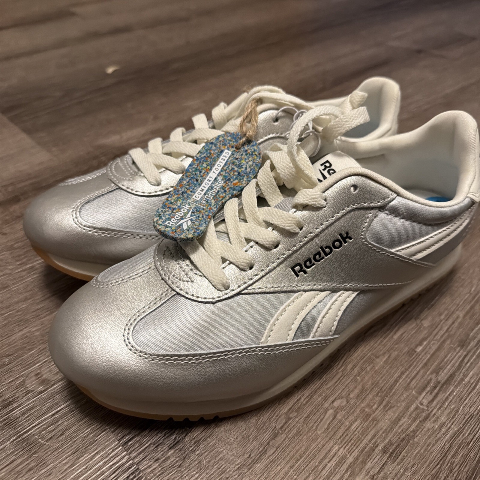 Silver Sneakers Comfort Footbed Ortholite NWT Walking Shoes Sz 87.5 Reebok