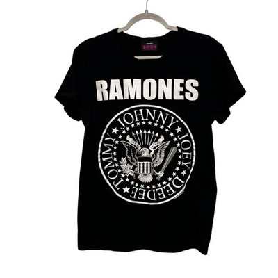 VTG 2008 Ramones 1234 Graphic Band Tee Black Punk Rock T-Shirt Size M Womens