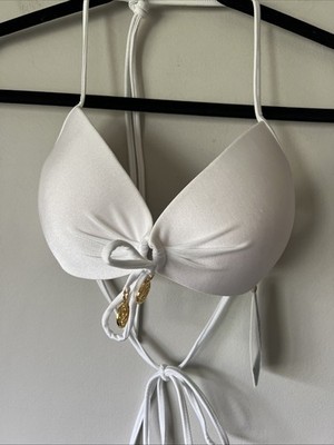 Luli Fama COSITA BUENA - Molded Push Up Bandeau Halter Bikini Top Size Small S