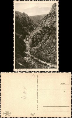 Postcard Thale (resin) Bodetal from Bodetor in the Harz 1929