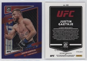 2022 Panini Donruss Optic UFC Purple Prizm Justin Gaethje #98