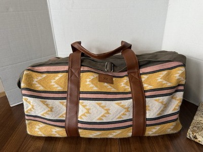 Krochet Kids Multicolor Boho Tote Weekend Bag Duffle Hand Maded Signed & Crochet