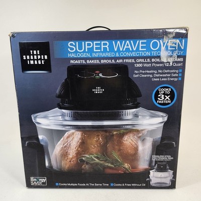 Super Wave Oven + Cookbook Sharper Image Infrared Convection 16 Quart Halogen
