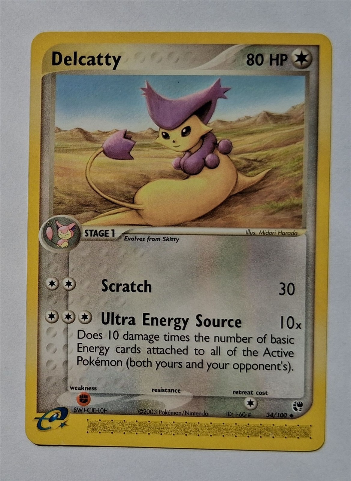 Pokemon - Delcatty - Sandstorm 34/100 - Uncommon - LP