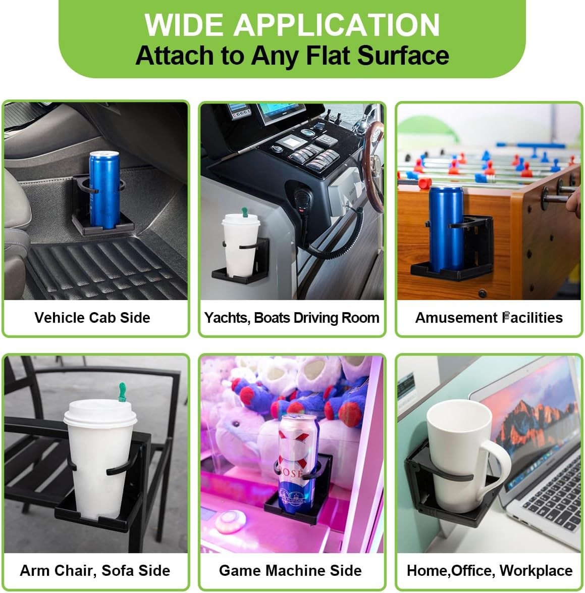 Spurtar 2pcs Car Cup Holder Suitable for Most Size Mugs Water Bottle Drink 2.36-