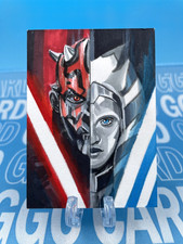 GGC Studio Star Wars Ahsoka Tano &Darth Maul Artist Hand Drawn Sketch Card 1/1#Z