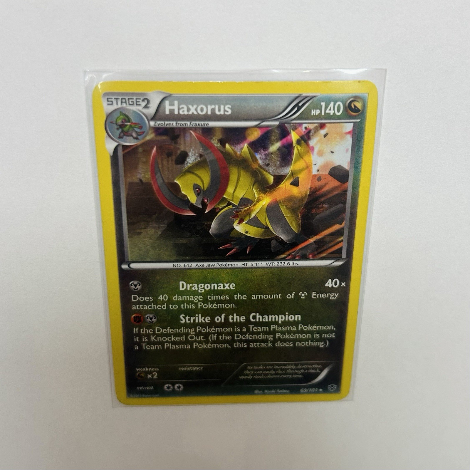 Haxorus 69/101 Plasma Blast Holo Foil Rare Pokemon Card