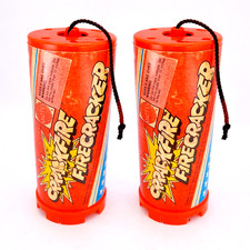 Vintage 1975 Mattel Crrackfire Firecracker Toy Set of 2 Cap Whistle toy No Caps