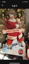 Vintage Coca Cola Santa Advertising Standee Life Size Rare Dominick’s Food Store
