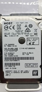 HGST 1TB 5400RPM 2,5" SATA 6Gb/s HDD HTS541010A9E680 0J22413