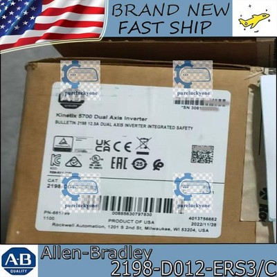 1PC NEW PLC New 2198-D012-ERS3/C  Kinetix 5700 Dual Axis Inverter Module