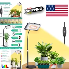Large Desk Grow Light for Indoor Plants with 96 LED Full Spectrum and Adjustable