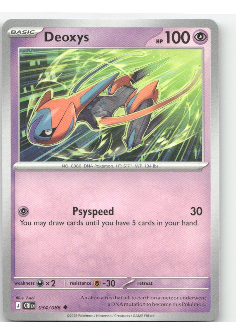 Deoxys - 034/086 - [CRI] - NM