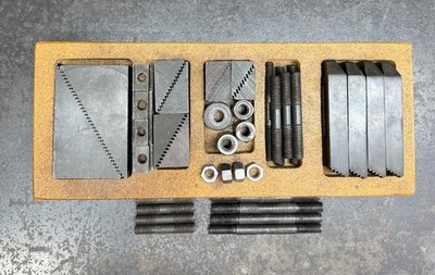 Mill  Table Hold Down Step Blocks Brackets T-nuts and Studs 3/8''