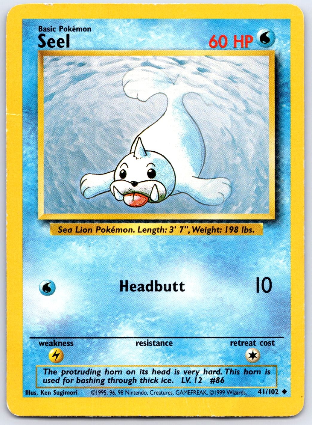 Seel Uncommon Base Set 041/102 HP