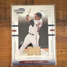 Donruss 2004 World Series Victor Martinez Indians Game-Used Bat Serial #WS-60