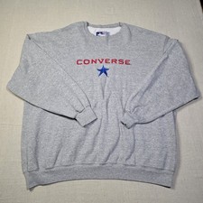 vintage 80s-90s Converse crewneck sweatshirt grey size XXLT made in the USA