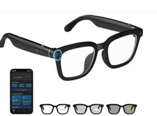 AI Smart Glasses 8MP 1200P Camera Translation for iPhone 17 16 Samsung Vlog UV