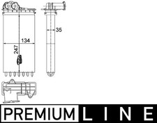 MAHLE Wärmetauscher Innenraumheizung PREMIUM LINE AH 194 000P für SW PEUGEOT 206