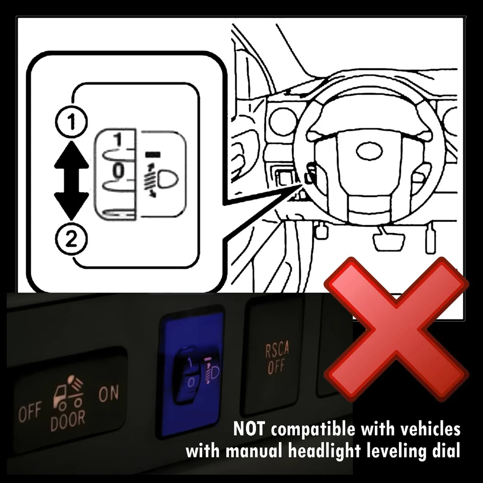 Pair Headlights Assembly Black For 2007-2013 Toyota Tundra 2008-2017 Sequoia Foto 3 de 4