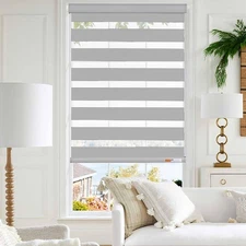 Corded Zebra Blinds for Windows Blackout Dual Layer Privacy Shades for Indoor...