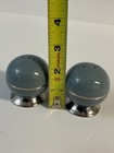MCM Flintridge  China "Contessa" Platinum Dark Teal Salt And Pepper Shaker Set — photo 8