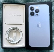 iPhone 13 Pro Sierra Blue 128gb empty box with accessories