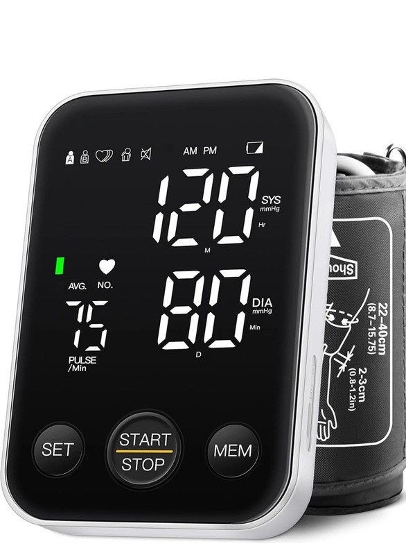 Upper Arm Blood Pressure Monitor | Large Display, 2x120 Memory, LED